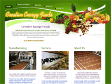 Tablet Screenshot of creativeenergyfoods.com